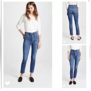 AGOLDE Nico High Rise Slim‎ Fit Button Fly in Subdued A093C-1046 Size 24